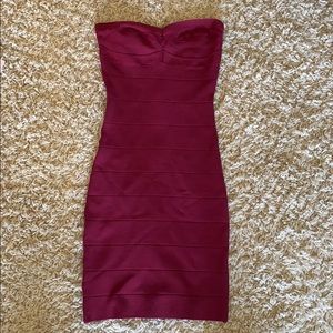 Strapless BEBE bodycon dress